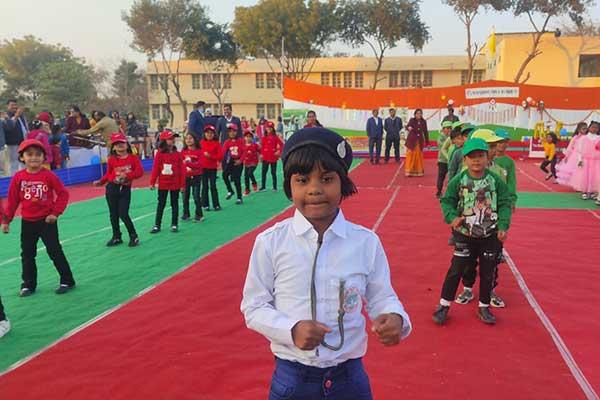Annual function activity by junior wing at MVM Chhatarpur 1 Deri Road.