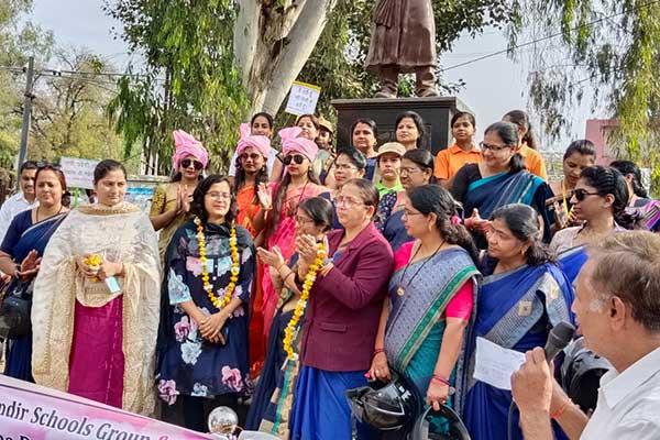 International Women's Day celebration at MVM Chhatarpur 1 Deri Road.	